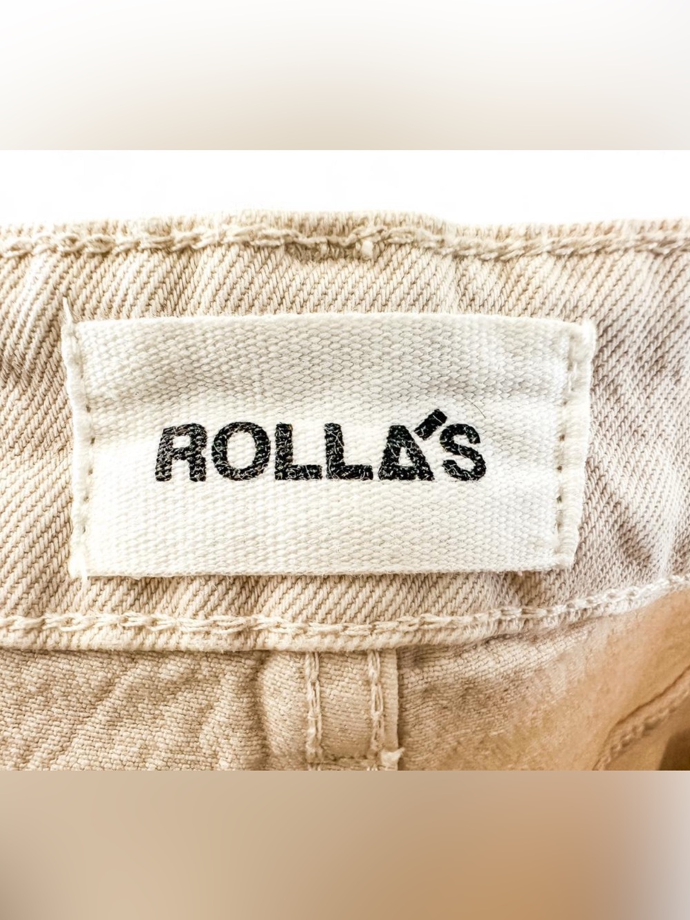 Rolla’s Sailor High-Rise Wide-Leg Jeans Light Beige Women’s - Size 27 - Picture 4 of 14